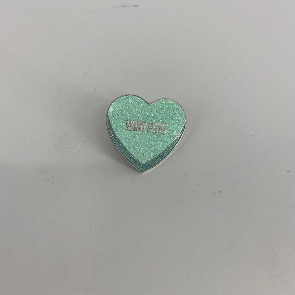 Hard Pass Glitter Candy Heart Enamel Pin - Picture 3 of 3